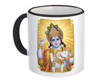 Vishnu Hindu Art : Gift Mug Indian Religion God Poster Home Wall Decor Vintage
