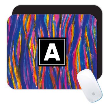 Painted Stripes Bands : Gift Mousepad Seamless Abstract Lines Pattern Artist Handmade Home