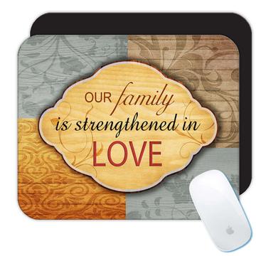 For Our Family : Gift Mousepad Love Faith Christian New Home Abstract Prints Anniversary Arabesque