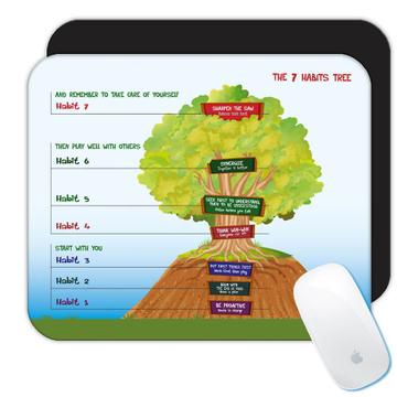 7 Habits Tree : Gift Mousepad Seven Children Kids Back to School Elementary