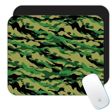 Green Camo : Gift Mousepad Camouflage Military Pattern Decal Wrap Around