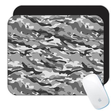 Grey Camo : Gift Mousepad Camouflage Military Pattern Decal Wrap Around