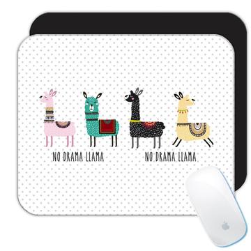 No Drama Llama : Gift Mousepad Cute Trend Trendy Cartoon Teen Kids