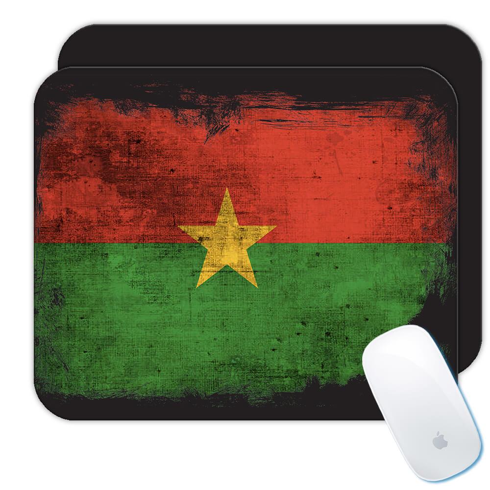 Burkina Faso Flag Burkinan : Gift Mousepad Africa African Country Souvenir Patriotic Pride Vintage