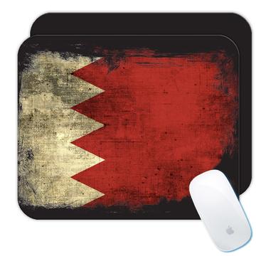 Bahrain Bahraini Flag : Gift Mousepad Distressed Asia Asian Country Souvenir Patriotic Vintage