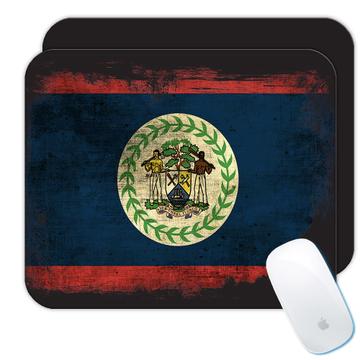 Belize Belizean Flag : Gift Mousepad Distressed Central American Country Souvenir Patriotic Vintage