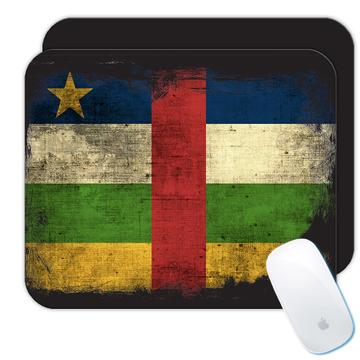 Central African Republic Flag : Gift Mousepad Distressed Art Africa Pride Country Souvenir Patriotic