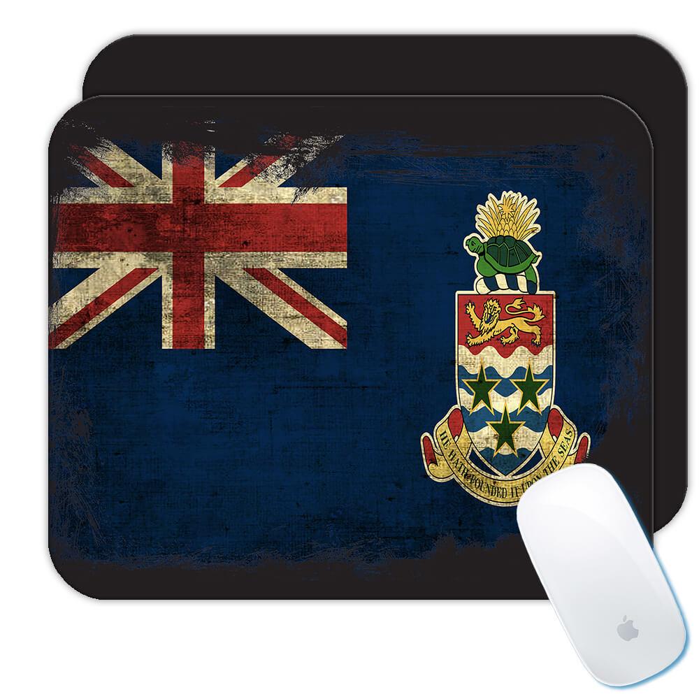 Cayman Islands Flag : Gift Mousepad Distressed Proud Islander North America Country Souvenir Art