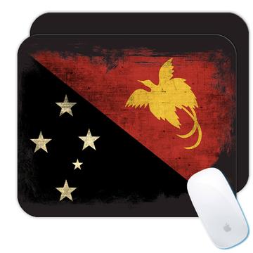 Papua New Guinea Guinean Flag : Gift Mousepad Country Vintage National Souvenir Australia Distressed