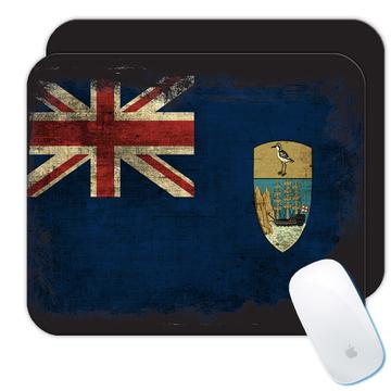 Saint Helena Flag : Gift Mousepad Africa African Island Country National Souvenir Distressed Art