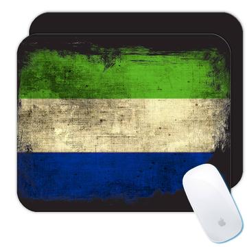Sierra Leone Leonean Flag : Gift Mousepad Africa African Country Souvenir National Vintage Patriotic
