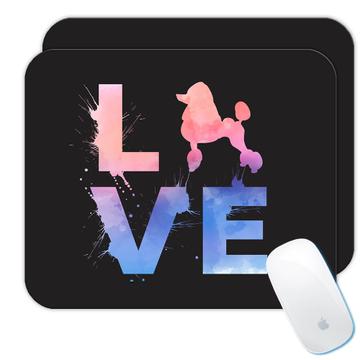 Love Poodle Sillhouette : Gift Mousepad Dog Animal Pet