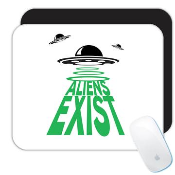 Flying Saucers : Gift Mousepad Aliens Exist Ufo Area 51 Research Science Fiction Day Poster