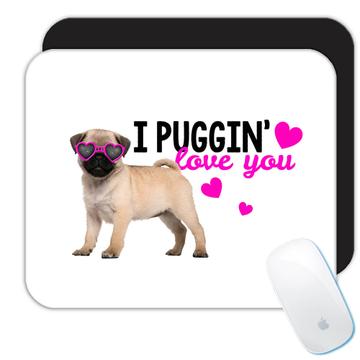 Cute Pug Puppy Photography : Gift Mousepad Valentines Day Funny Dog Pet Animal Glasses