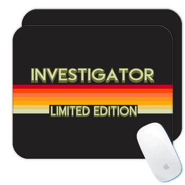 For Investigator Limited Edition : Gift Mousepad Fraud Investigation Detective Spy Stripes