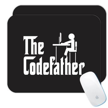 The Codefather : Gift Mousepad For Programmer Software Engineer Computer Hacker Funny Art