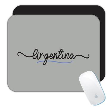 Argentina Flag Colors : Gift Mousepad Argentine Travel Expat Country Minimalist Lettering