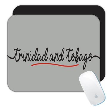 Trinidad and Tobago Flag Colors : Gift Mousepad Trinidadian Travel Expat Country Minimalist Lettering
