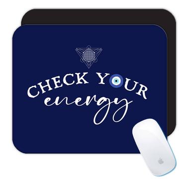 Greek Eye Check Your Energy Esoteric  : Gift Mousepad