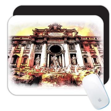 Fontana di Trevi Rome : Gift Mousepad Italy Italian Roma