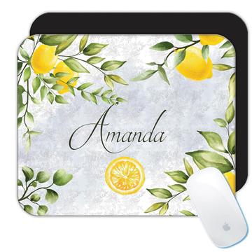 Personalized Lemon Leaves Kitchen : Gift Mousepad Nana Housewarming