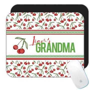 Personalized Cherry Grandma Pattern : Gift Mousepad Grandmother