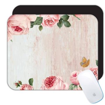 Roses Butterfly  : Gift Mousepad