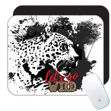 Cheetah Art Black and White : Gift Mousepad Wild Animals Wildlife Fauna Safari Species Nature