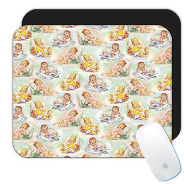 Sweet Babies Pattern : Gift Mousepad For Baby Shower Newborn First Birthday Nursery Decor Cute
