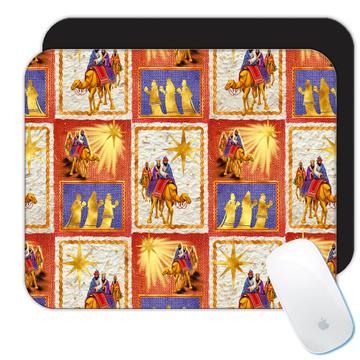 Three Kings Magi Christmas : Gift Mousepad Vintage Print Wise Men Nativity Christian Religious