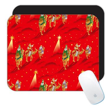 Three Kings For Christmas Greetings : Gift Mousepad Magi Nativity Wise Men Celebration Christian