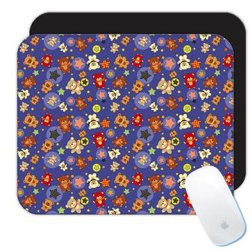 Baby Teddy Bear Bears : Gift Mousepad For Kid Birthday Children Nursery Toddler Room Decor Pattern
