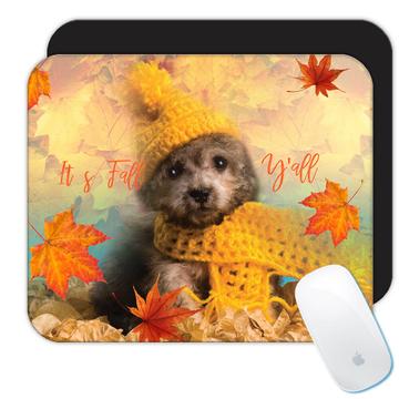 Poodle Its Fall You All : Gift Mousepad Dog Puppy Pet Autumn Animal Cute
