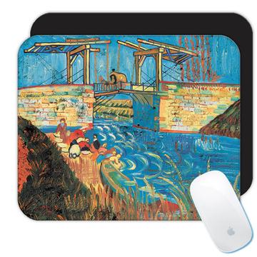 River Bridge : Gift Mousepad Famous Oil Painting Art Artist Painter