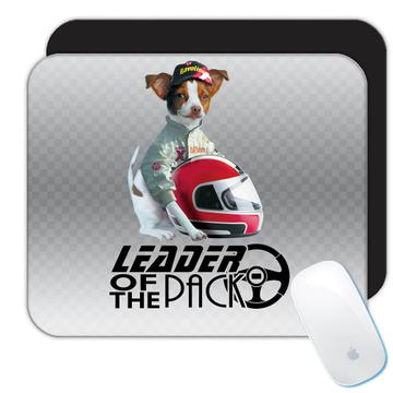 Jack Russell Terrier Racer Helmet : Gift Mousepad Dog Pet Leader of the Pack Animal Cute