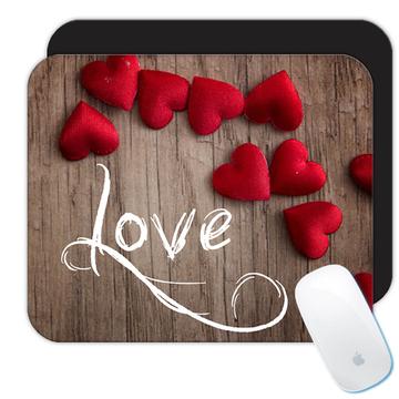 Heart Wood : Gift Mousepad Valentines Day Love Romantic Girlfriend Wife Boyfriend Husband