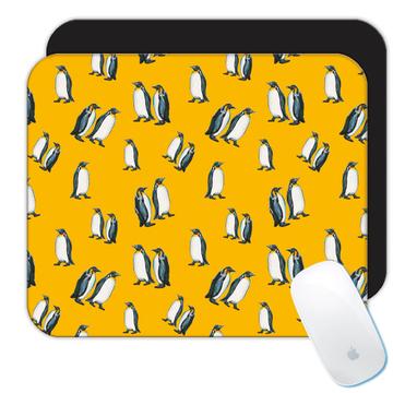 Emperor Penguins Pattern : Gift Mousepad Cute Animal Seamless Print Vintage For Kids Children