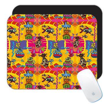 Cute African Tribe Pattern : Gift Mousepad For Kids Children Kindergarten Wall Decor Birthday Party