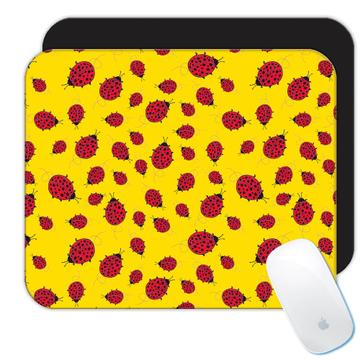 Ladybugs Pattern : Gift Mousepad Seamless Cute Ladybug For Kids Children Birthday Her Print