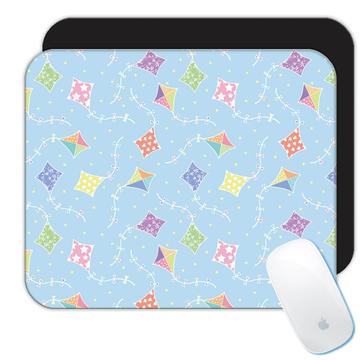 Cute Kites Pattern : Gift Mousepad For Kids Birthday Room Decor Kite Patchwork Children Nursery