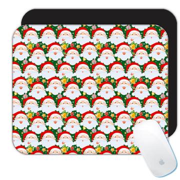 Singing Santas Santa Claus Pattern : Gift Mousepad Christmas Greetings New Year Funny Kids Face