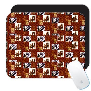 Photographic Chess Pattern : Gift Mousepad Board Player Champion Sport For Grandpa Dad