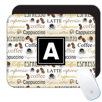 Coffee Beans : Gift Mousepad Cup Spoon Tea Kitchen Pattern Espresso Wall Decor Cappuccino