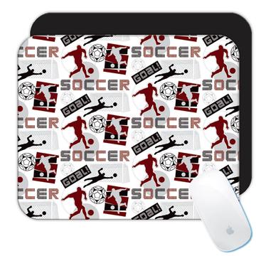 Soccer Goal Football Pattern : Gift Mousepad Player Lover Sport Team For Athlete Father