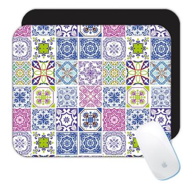 Mosaic Tiles Patchwork : Gift Mousepad Pastel All Occasion Decor