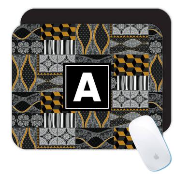 Patchwork Abstract Pattern : Gift Mousepad Arabesque Polka Dots Geometric Prints For Man Him