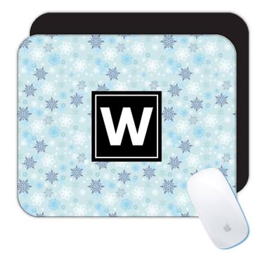 Snowflakes Winter Pattern : Gift Mousepad Christmas Frozen Backdrop Snow New Year Holidays