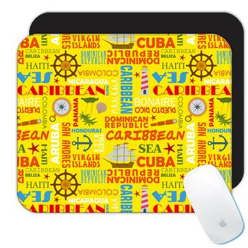 Caribbean Pattern : Gift Mousepad Traveler Adventure Holiday Sea Colombia Panama South America