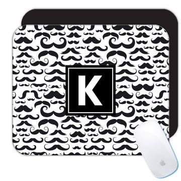 Cute Mustache : Gift Mousepad Pattern Funny Groom Beard Barber Dad Brother Boss Wall Decor
