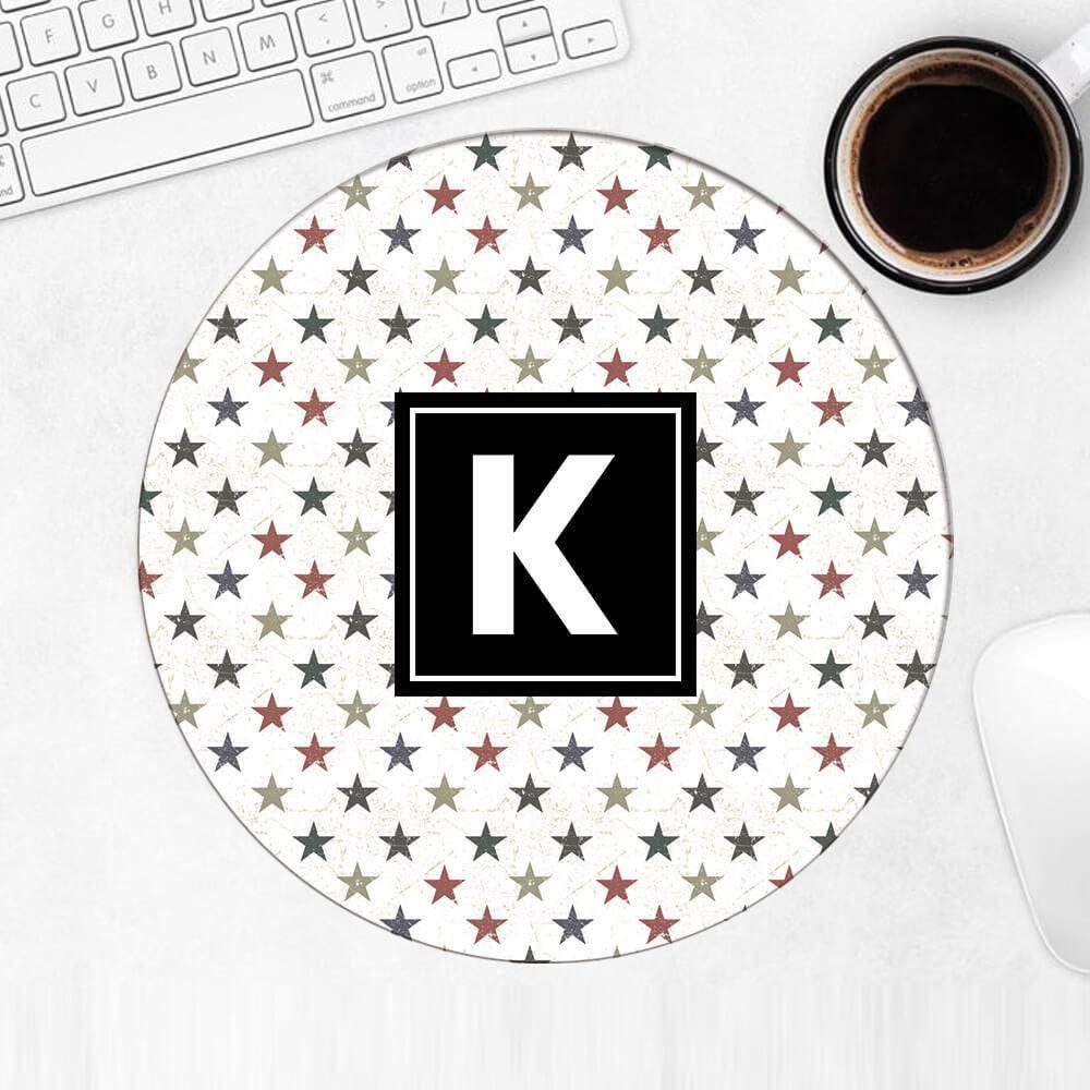 Gift Mousepad : Stars Blue White Reds Home Decor Pattern Abstract Shapes